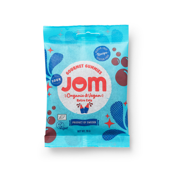 JOM Sour Retro Cola Gummy Candy - Bio 16x70g